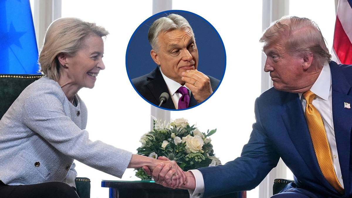 "Zjadł ją na śniadanie". Orban wyśmiewa negocjacje Ursula von der Leyen - Donald Trump