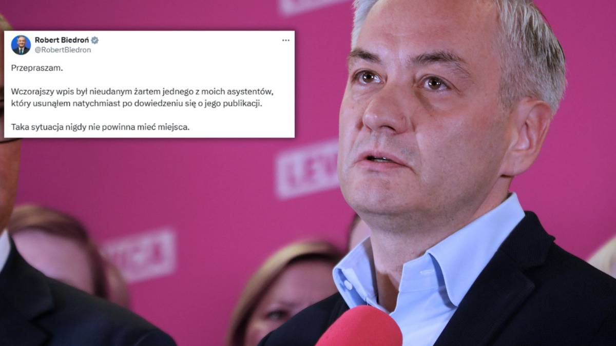 Biedroń przeprasza za wpis. wiadomości,aktualności,Polsat News Biedroń przeprasza za wpis.
