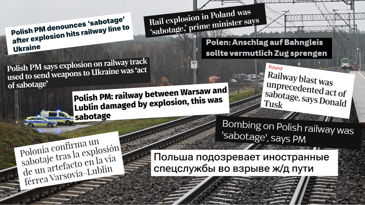 "Sabotage". Zagraniczna prasa reaguje na incydenty w Polsce