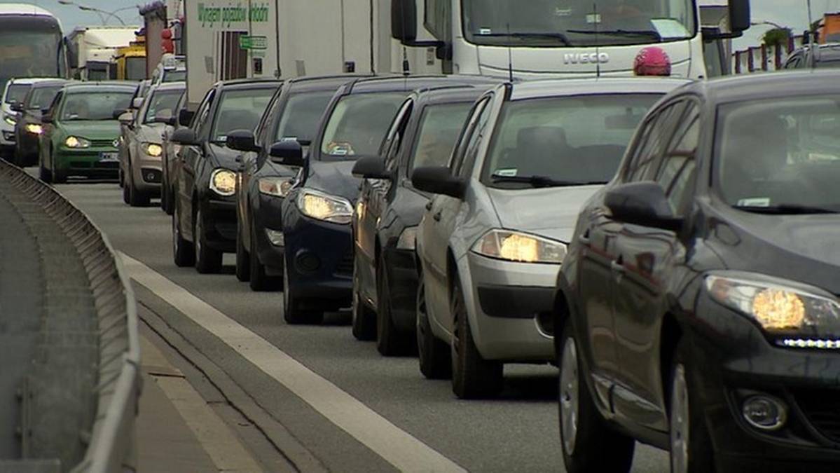 Ogromny korek przed przejściem granicznym z Niemcami. Zator ma siedem kilometrów