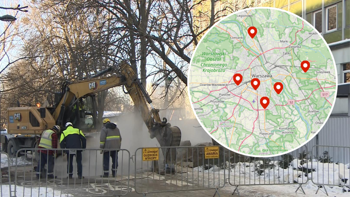 Awaria sieci ciepłowniczej w Warszawie. Tysiące osób bez ciepła. "Zrobiło się małe jacuzzi"