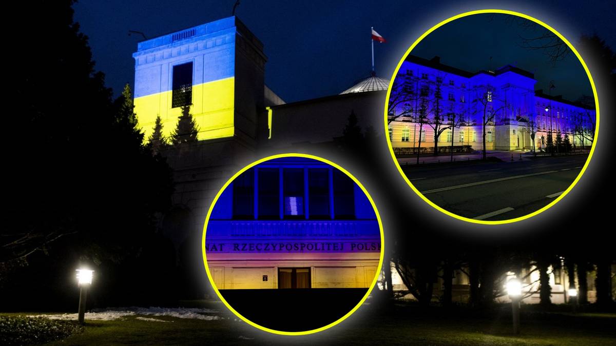 Sejm, Senat i kancelaria premiera w barwach Ukrainy. "Znak solidarności"