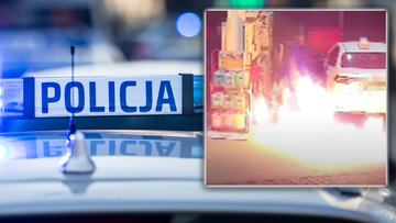 Przyjechał w szlafroku i klapkach. Rozlał paliwo na stacji, a później podpalił