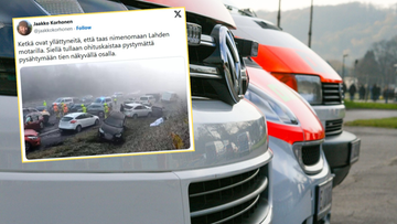 Pogoda zaskoczyła kierowców, potężny karambol na fińskiej autostradzie. 50 aut zniszczonych