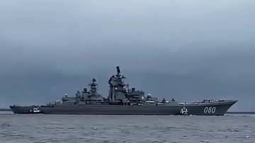 Rosyjski krążownik Admirał Nachimow po modernizacji. Trwają testy