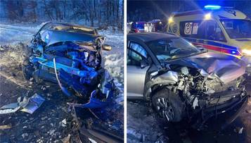 Wypadek w Kłódce. Siedem osób rannych, w tym troje dzieci