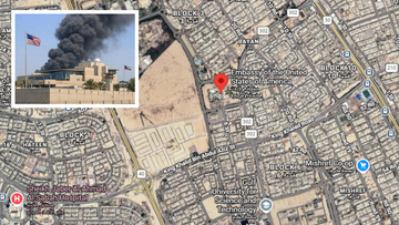 Kłęby dymu nad ambasadą USA w Kuwejcie. Iran przeprowadził atak, są alerty